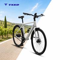 Vélo électrique de ville TXED avec cadre en alliage 700C, moteur à moyeu 36V 250W, batterie au lithium 9,8Ah, écran TFT, freins à disque hydrauliques, vélo électrique