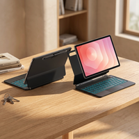 Keyboard Gunting Ajaib Bersertifikasi FCC CE RoHS untuk Tab S10 Lite-Nirkabel dengan Daya Hisap Magnetik dan Lampu Latar 7 Warna Ultra