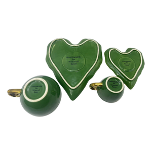 Custom 80ml 180ml Handmade Ceramic Cups Bulk Personalized Engraved Ceramic Coffee Mugs Plate with logo and Leaf Shape - Product Image 4