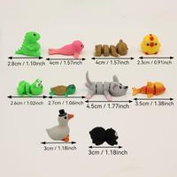 Figurines d'animaux miniatures colorées imprimées en 3D 2026 – Adorables modèles d'animaux simulés pour la décoration de la maison et du bureau