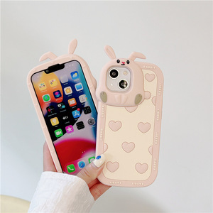 Custom Schokbestendig Dier Kawaii Cartoon Schattige Siliconen Mobiele Telefoon Case Voor Iphone 14 Plus 14 13 12 11 Pro Max Cover