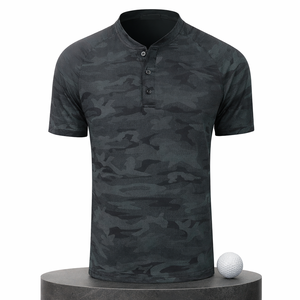 Polo de Golf de Lujo de Alta Calidad, Tejido Atlético, con Estampado de Camuflaje, Cuello Tipo Blade, Logotipo Personalizado - Product Image 2