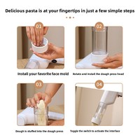Machine à pâtes domestique la plus vendue, compacte, électrique, automatique, extrudeuse de pâtes sans fil, portable, rechargeable, en ABS, rapide, garantie 1 an