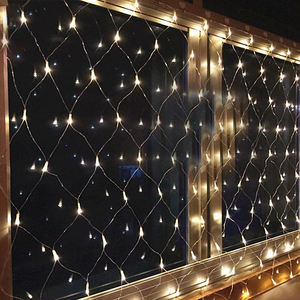 Taille personnalisée LED filet maille fée <span class=keywords><strong>guirlande</strong></span> lumineuse rideau <span class=keywords><strong>de</strong></span> fenêtre noël fée lumière fête <span class=keywords><strong>de</strong></span> mariage vacances <span class=keywords><strong>clignotant</strong></span> lumière - Product Image 6