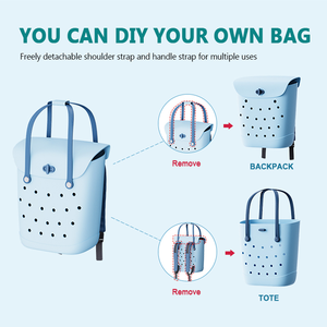 Zaino personalizzato donna EVA zaino portatile in Silicone impermeabile e lavabile spiaggia Tote Bag presa di fabbrica - Product Image 2