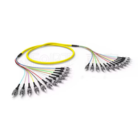 Kabel Patch Fiber Optik 12 Core LC SC FC ST UPC OS2 1310 1550nm PVC LSZH Low Loss untuk FTTH Data Center