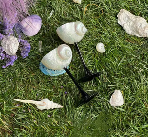 Gobelet à vin en forme d'escargot de mer en forme d'escargot de mer unique, fait à la main, tasse en verre doré à Martini pour <span class=keywords><strong>anniversaire</strong></span> - Product Image 4