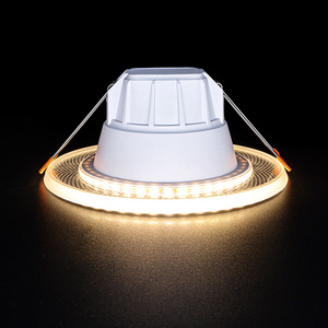 Nhúng Trần xuống ánh sáng chống chói 8 + 8 Wát cầu vồng hai màu COB SMD ấm trắng Led Downlight - Product Image 1