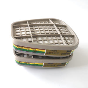 Kartrid Filter ganda, aksesori peralatan pelindung pribadi masker Gas <span class=keywords><strong>Respirator</strong></span> ganda - Product Image 5