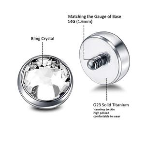 Joyería Gaby, Ancla Microdermal <span class=keywords><strong>de</strong></span> <span class=keywords><strong>Titanio</strong></span> ASTM F136 G23 para <span class=keywords><strong>Piercing</strong></span> Corporal - Product Image 4