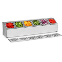 Restaurant Conteneur De Stockage Des Aliments Traiteur Gn Top Table Board Condiment Holders Avec Gn Food Pan and Cover