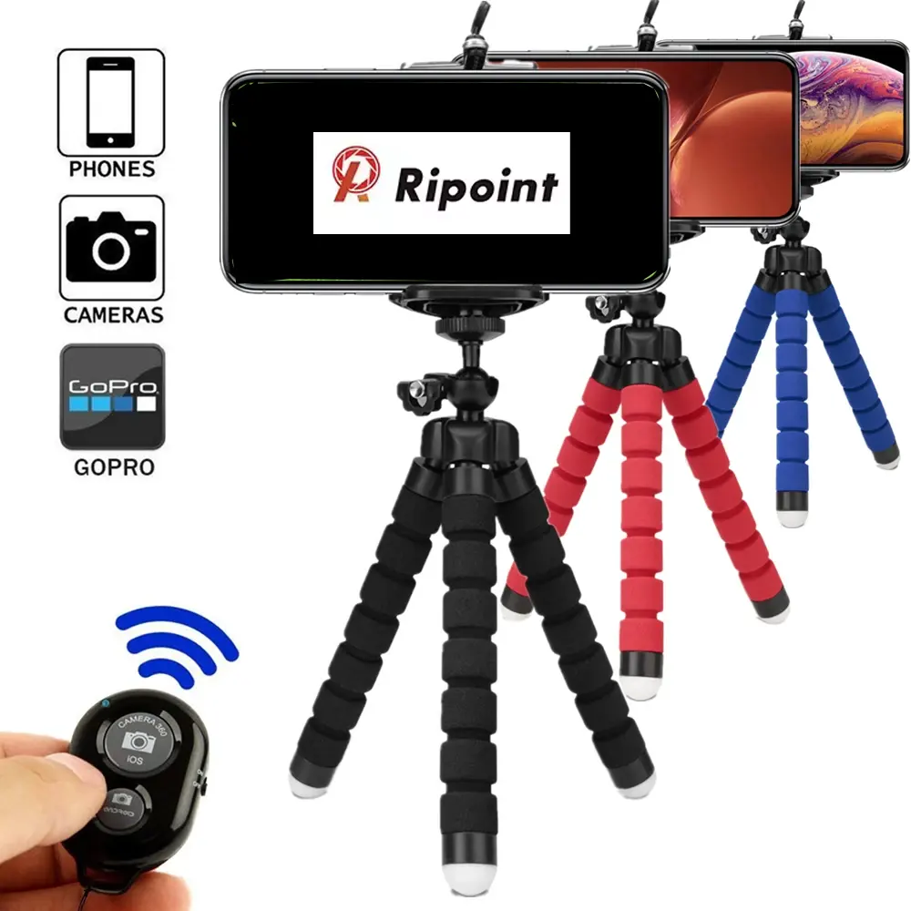 Tripod ponsel Live streaming 2024, dudukan Tripod kamera fleksibel Remote Stick tik tok untuk HP