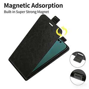 Étui de téléphone en cuir PU de qualité supérieure avec emplacements pour cartes, coque double couche, protection intégrale, aimant puissant pour iPhone 16/17 <span class=keywords><strong>Pro</strong></span> Max - Product Image 5