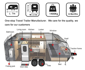 WECARE Caravana Todoterreno de 6m con Doble Eje, Totalmente Equipada, con Certificados Completos ADR DOT CE para el Mercado de Australia, América del Norte y Europa - Product Image 4