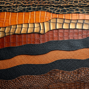 Popular Foiled PU <b>Leather</b> Faux <b>Leather</b> Fabric Synthetic <b>Leather</b> Assorted reptile and animal <b>leather</b> texture - Product Image 1