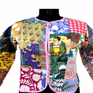 Nouvelle veste en polaire épaisse imprimée pour femmes, réversible, en coton, manteau court d'hiver pour filles à prix avantageux - Product Image 3