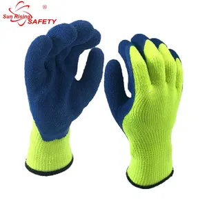 SRsafety Latex beschichtete Baumwoll handschuhe China Custom Acryl handschuhe Handjob Winter Thermo handschuhe Arbeit