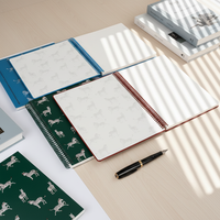 Carnet de luxe A4 à couverture rigide avec reliure spirale, motif zèbre imprimé UV personnalisé, 100 feuilles de papier à feuilles mobiles, couverture en PU, cadeau