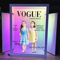 Offre Spéciale Portable Selfie Décoration Vogue Photo Boîte Magazine Rgb 360 Degrés Led Éclairage Vintage Photo Booth Machine Boîte