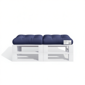 Coussin de palette en tissu bleu marine 19,7x19,7x4,7 pouces pour usage intérieur et extérieur - Product Image 1