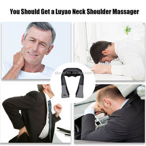 LUYAO Aquecido Pescoço Ombro Massageador Elétrico Shiatsu Amassar Máquina para Recuperação Muscular Stress Relief Presente Opção - Product Image 4