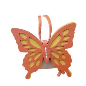 Beautiful PU Leather Butterfly <b>Bag</b> <b>Charm</b> Elegant Purse Accessory Luxury Design Lambskin Purse <b>Charm</b> for Gifts - Product Image 4