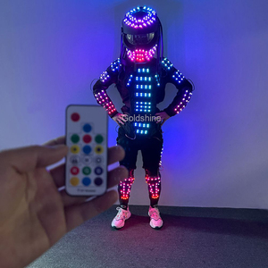 ชุดนักล่า LED เปลี่ยนสี RGB สำหรับไนต์คลับ,ชุดคอสเพลย์นักรบเหล็กหุ่นยนต์นักเต้นบนเวทีสีโรงงาน - Product Image 6