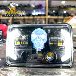 宝宝<span class=keywords><strong>5</strong></span>英寸Sukll RGB矩形塑料铝白色摩托车更换本田<span class=keywords><strong>CG</strong></span> CG125 CD70 CN CT发光二极管前照灯 - Product Image 6