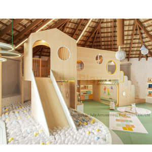 Terrain de jeux intérieur en bois Maison avec toboggan Piscine à balles Inoor Salle de jeux Maison Café de jeux Maison de jeux - Product Image 2
