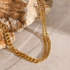 Collier ras du cou personnalisé en acier inoxydable plaqué or 18 carats, étanche, tendance, pour femme - Product Image 4