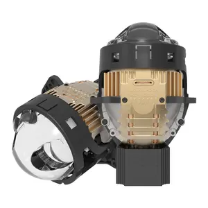 Sanvi LK12 lampu depan Led otomatis sepeda motor, lampu depan mobil laser terintegrasi jauh dan dekat lensa ganda 3.0 inci 53-80w