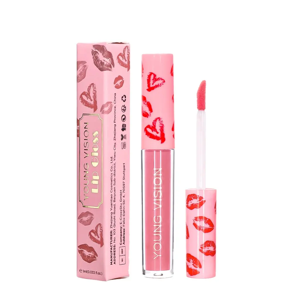 YOUNG VISION 12-color Velvet Lip gloss matte lasting rose bean color grapefruit lipstick cosmeticBeautiful Girl Nude lip makeup