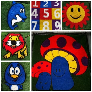 Césped <span class=keywords><strong>artificial</strong></span> para jardín de infancia, césped colorido para correr - Product Image 3