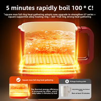 Marmite Électrique Portable Isotherme en Céramique, Mini Design Pliable, Économe en Énergie, Capacité 1,5 L pour Usage Domestique ou Hôtelier