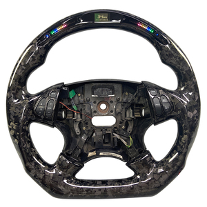 Volante Deportivo de Fibra de Carbono Completa, Personalizado Profesionalmente, en Cuero Negro Perforado, con LED para <span class=keywords><strong>Accord</strong></span> - Product Image 1