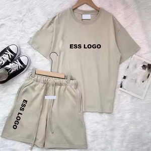 Street Wear Street Wear 100% CottonGood Quality Summer Custom Mens 100 Cotton T Shirt And Shorts 2 Piece Ess Set