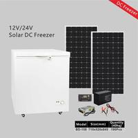 Congélateur Solaire 100L 150L 200L 250L 300L pour Utilisation Hors Réseau avec Batterie de Secours Panneau Solaire Contrôleur en Option