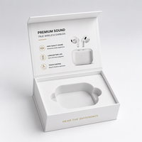 Boîte d'emballage personnalisée pour écouteurs OEM, boîte cadeau de luxe avec fermeture magnétique pour écouteurs