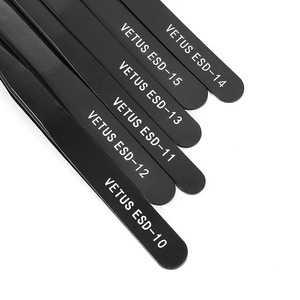 Vetus Anti-static Stainless Steel Tweezers ESD-10 To ESD-15 TS-14 TS-16 Jewelry <b>Tools</b> For DIY Rhinestone Bead Processing - Product Image 4