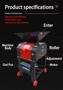 เครื่องบดแบบลูกกลิ้งคู่เครื่องบดข้าวมอลต์ข้าวโพดทำจากสเตนเลสเพื่อการเกษตรผลิตภาพสูงสภาพใหม่ - Product Image 6