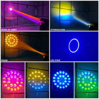 Mini Cabeza Móvil de Haz de Luz de 230W, LED de Alta Luminosidad con Control DMX para Escenarios, Discotecas y Decoración de Eventos