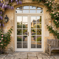 Portes Françaises DEMEA en Bois de Chêne Massif Personnalisées avec Grilles en Verre pour Villas et Projets Hôteliers, Porte à Double Battant