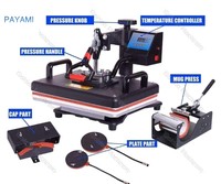 Presse à Chaud Numérique Semi-Automatique Multifonction 5-en-1 pour Sublimation (T-shirts, Mugs, Casquettes) – État Neuf