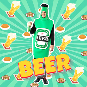 Beer <b>Costume</b> Adult Unisex Polyester Party Stage Outfit Summer 2022 - Product Image 1
