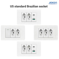 Prise murale brésilienne de type 118 standard américaine avec port USB type C pour la rénovation de la maison