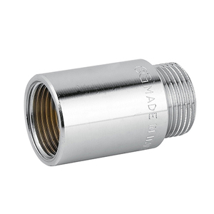 Extensión de latón cromado Mf de 3/4 x 10 mm para conexión de manguera - Product Image 1