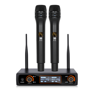 Беспроводной динамический микрофон AIDI Dual Professional UHF 2.4G с разъемом XLR для домашнего караоке и конференций - Product Image 1