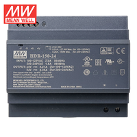 Alimentation électrique à rail DIN mince Mean Well HDR-150 150W, sortie unique 12V/15V/24V/48V, certifiée BS EN EN61000-3-2