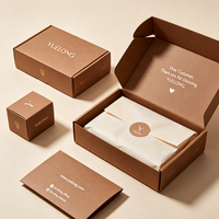Boîte cadeau noire personnalisée de haute qualité pour entreprises, avec logo imprimé UV, pour vêtements, petite boîte en carton