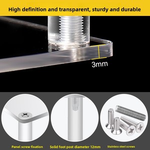 Espositore Moderno in Acrilico <span class=keywords><strong>per</strong></span> Personaggi, Ecologico con Montaggio Facile, 3 Ripiani, Spessore 3mm <span class=keywords><strong>per</strong></span> Contenitori a Sorpresa - Product Image 2